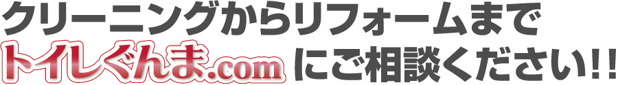 クリーニングからリフォームまでトイレぐんま.comにご相談ください！